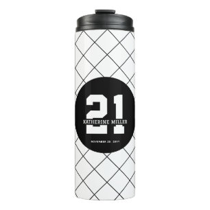 Bouteilles Isothermes 21e anniversaire personnalisé Moderne et élégant