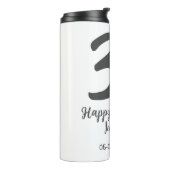 Bouteilles Isothermes 30e anniversaire ajouter nom date année noir modèl (Tourné sur la gauche)