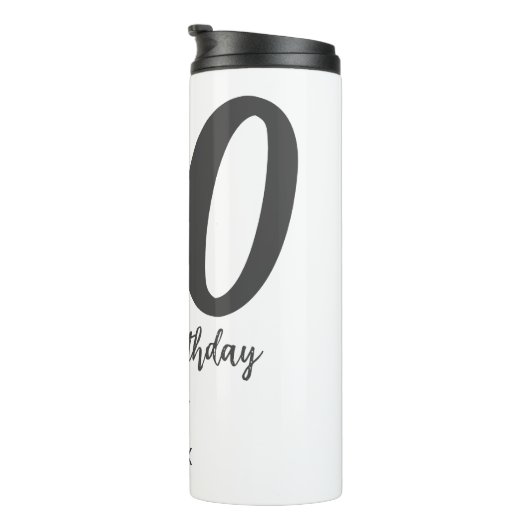 Bouteilles Isothermes 30e anniversaire ajouter nom date année noir modèl (Tourné sur la droite)