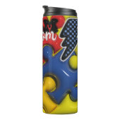 Bouteilles Isothermes 3d Mère de l'autisme gonflé - Puzzle Tumbler (Tourné sur la droite)