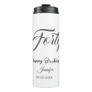 Bouteilles Isothermes 40ème lettre quarantième anniversaire ajouter nom