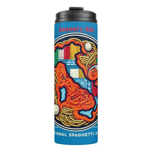 Bouteilles Isothermes 4 janvier - Journée nationale des spaghettis (Devant)