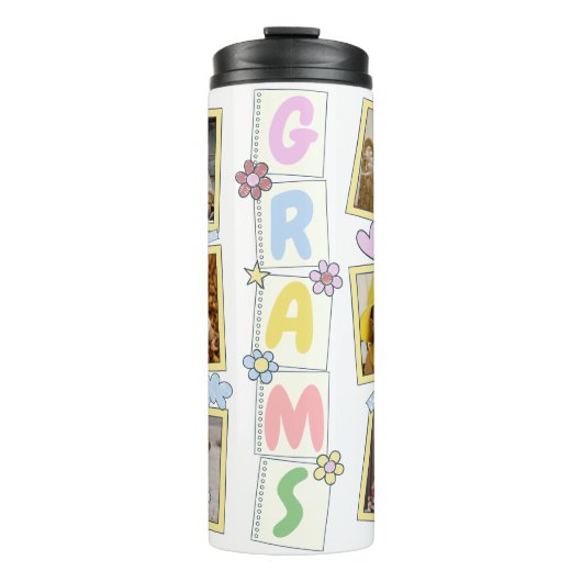 Bouteilles Isothermes 6 Photo Collage mignon bébé rose Bleu Granny (Devant)