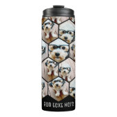 Bouteilles Isothermes 7 Photo Collage - Hexagon motif noir trois (Devant)