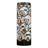 Bouteilles Isothermes 7 Photo Collage - Hexagon motif noir trois (Dos)