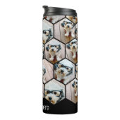 Bouteilles Isothermes 7 Photo Collage - Hexagon motif noir trois (Tourné sur la droite)