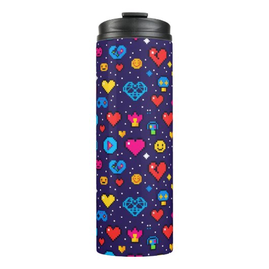 Bouteilles Isothermes 8-Bit Pixel Gaming Insulated Travel Tumbler (Devant)