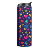 Bouteilles Isothermes 8-Bit Pixel Gaming Insulated Travel Tumbler (Tourné sur la gauche)
