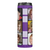 Bouteilles Isothermes 8 photo collage initials purple black (Dos)