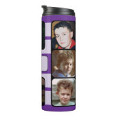 Bouteilles Isothermes 8 photo collage initials purple black (Tourné sur la droite)