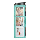 Bouteilles Isothermes 8 Photos Turquoise Motif Photo Collage (Tourné sur la gauche)