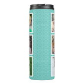 Bouteilles Isothermes 8 Photos Turquoise Motif Photo Collage (Dos)