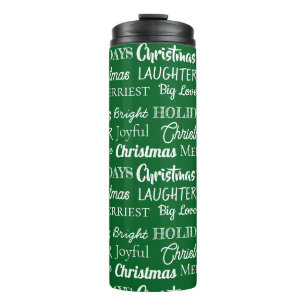 Bouteilles Isothermes 9 Noms Personnalisés Typographie Noël