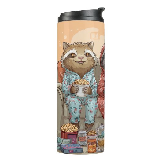 Bouteilles Isothermes  A Cat, Sloth, and Panda's Ultimate Netflix Night (Tourné sur la gauche)