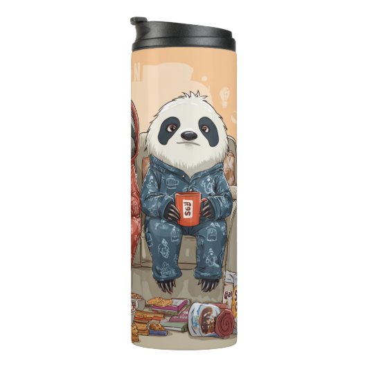 Bouteilles Isothermes  A Cat, Sloth, and Panda's Ultimate Netflix Night (Tourné sur la droite)
