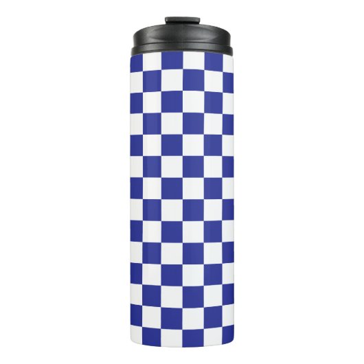 Bouteilles Isothermes à damiers bleu et blanc (Devant)