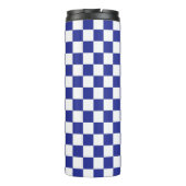 Bouteilles Isothermes à damiers bleu et blanc (Dos)