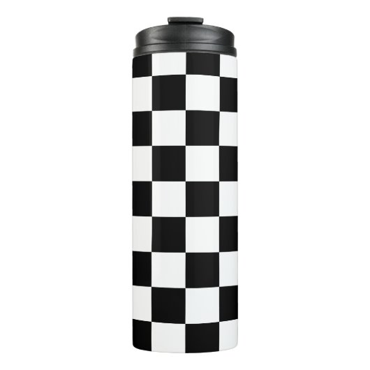 Bouteilles Isothermes à damiers carré noir et blanc (Devant)