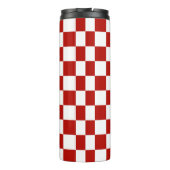Bouteilles Isothermes à damiers carré rouge blanc rétro (Dos)