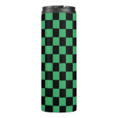 Bouteilles Isothermes à damiers vert et noir (Dos)