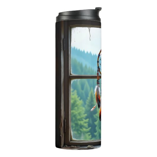 Bouteilles Isothermes A Dreamcatcher in a Window overlooking Mountains (Tourné sur la gauche)