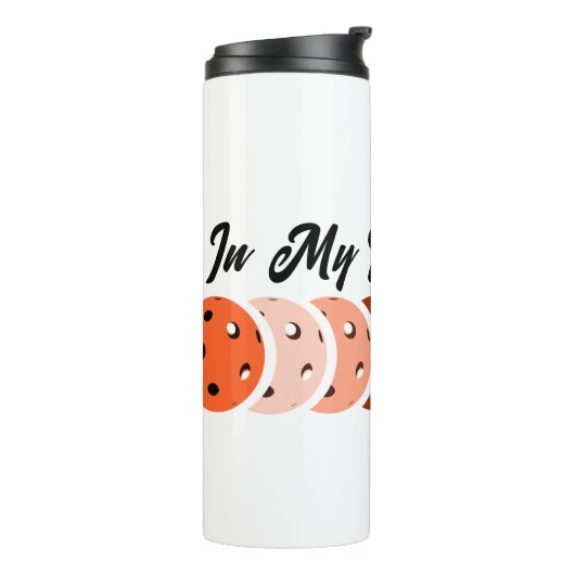Bouteilles Isothermes À l'ère de mon Pickleball - Orange Vibes Design T- (Tourné sur la gauche)