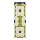 Bouteilles Isothermes Abacus Eyelet Fleur Latéral Olive et Bleu (Dos)