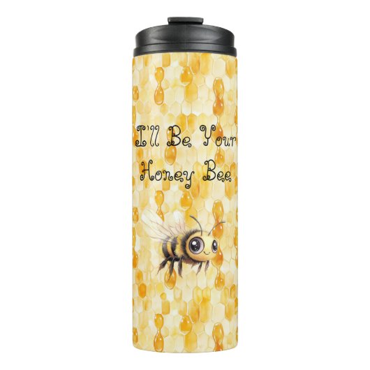 Bouteilles Isothermes Abeille à miel jaune doré (Devant)
