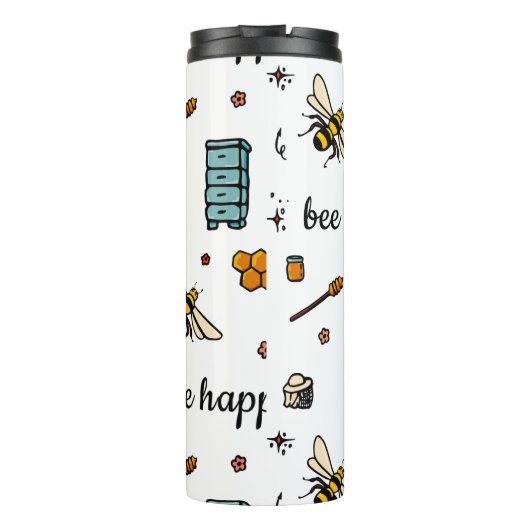 Bouteilles Isothermes Abeille joyeux jolies abeilles mot art (Dos)