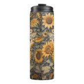 Bouteilles Isothermes Abeille vintage et tournesol (Devant)