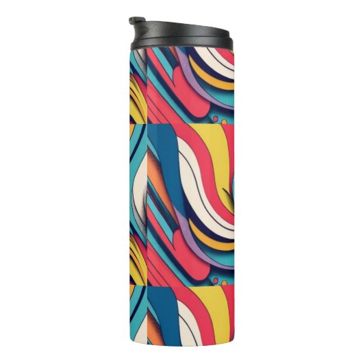 Bouteilles Isothermes Absract Art on Thermal Tumbler (Tourné sur la droite)