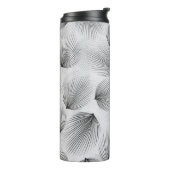 Bouteilles Isothermes Abstract black flower pattern on grey background (Tourné sur la gauche)