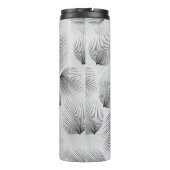 Bouteilles Isothermes Abstract black flower pattern on grey background (Dos)