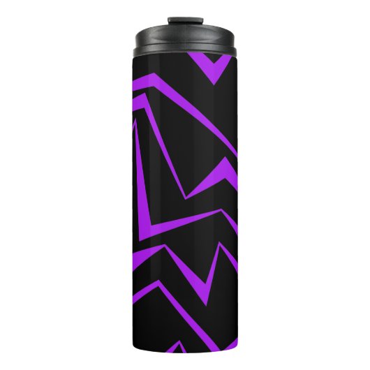 Bouteilles Isothermes Abstract, bold, vibrant geometric zigzag pattern (Devant)