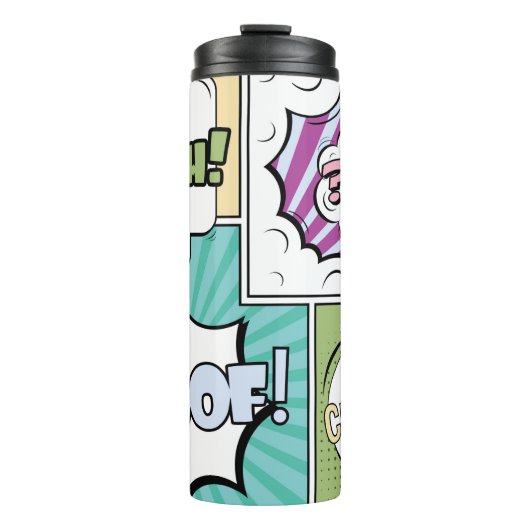 Bouteilles Isothermes Abstract creative concept comic pop art style blan (Devant)