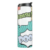 Bouteilles Isothermes Abstract creative concept comic pop art style blan (Tourné sur la gauche)