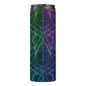 Bouteilles Isothermes Abstract Cyber Pattern | Purple & Emerald Grid (Dos)