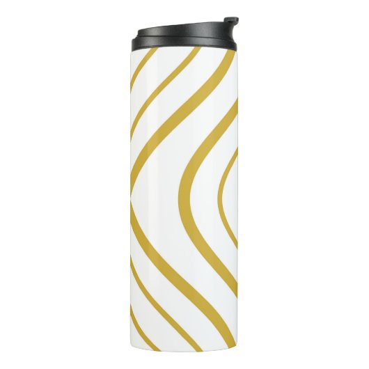 Bouteilles Isothermes Abstract geometrical, white and gold (Tourné sur la gauche)