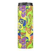 Bouteilles Isothermes Abstract Neon Doodle Maze Pattern (Dos)