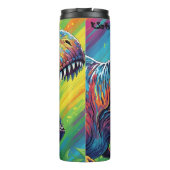 Bouteilles Isothermes Abstract Rainbow T-Rex Roaring Art (Dos)