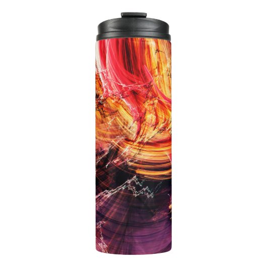 Bouteilles Isothermes Abstrait beau violet, rouge et jaune brillant c (Devant)