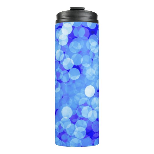 Bouteilles Isothermes Abstrait bleu clair bokeh. Bac bleu classique (Devant)