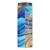 Bouteilles Isothermes Abstrait Blue Ocean Waves Ornate Surrealism Art (Dos)