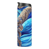 Bouteilles Isothermes Abstrait Blue Ocean Waves Ornate Surrealism Art (Tourné sur la droite)