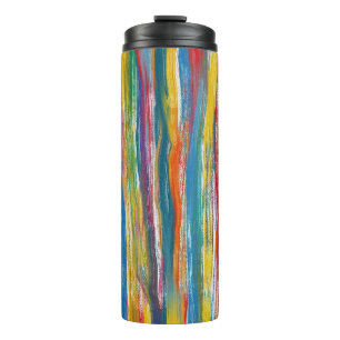 Bouteilles Isothermes Abstrait coloré : Lignes de peinture à l'huile num
