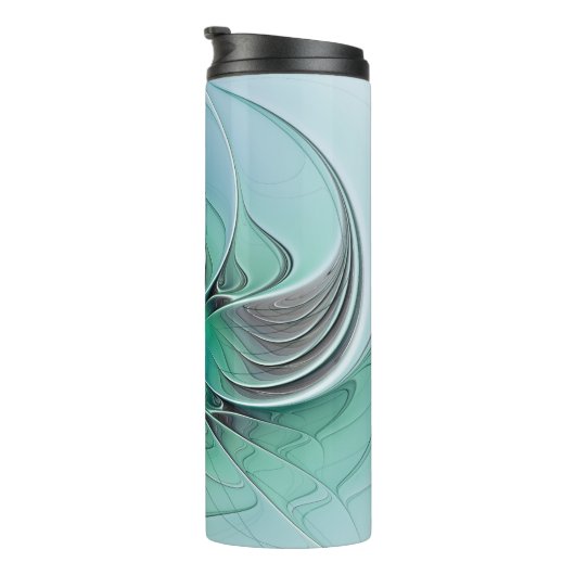 Bouteilles Isothermes Abstrait De Bleu, Art Fractal Moderne (Tourné sur la droite)