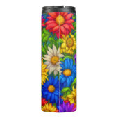 Bouteilles Isothermes Abstrait de marguerites arc-en-ciel #966 - (Dos)