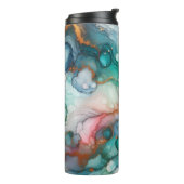 Bouteilles Isothermes Abstrait en rose, sarcelle, bleu et or (Tourné sur la gauche)