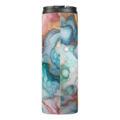 Bouteilles Isothermes Abstrait en rose, sarcelle, bleu et or (Dos)