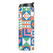 Bouteilles Isothermes Abstrait Floral Scandinavian Folk Motif (Tourné sur la gauche)